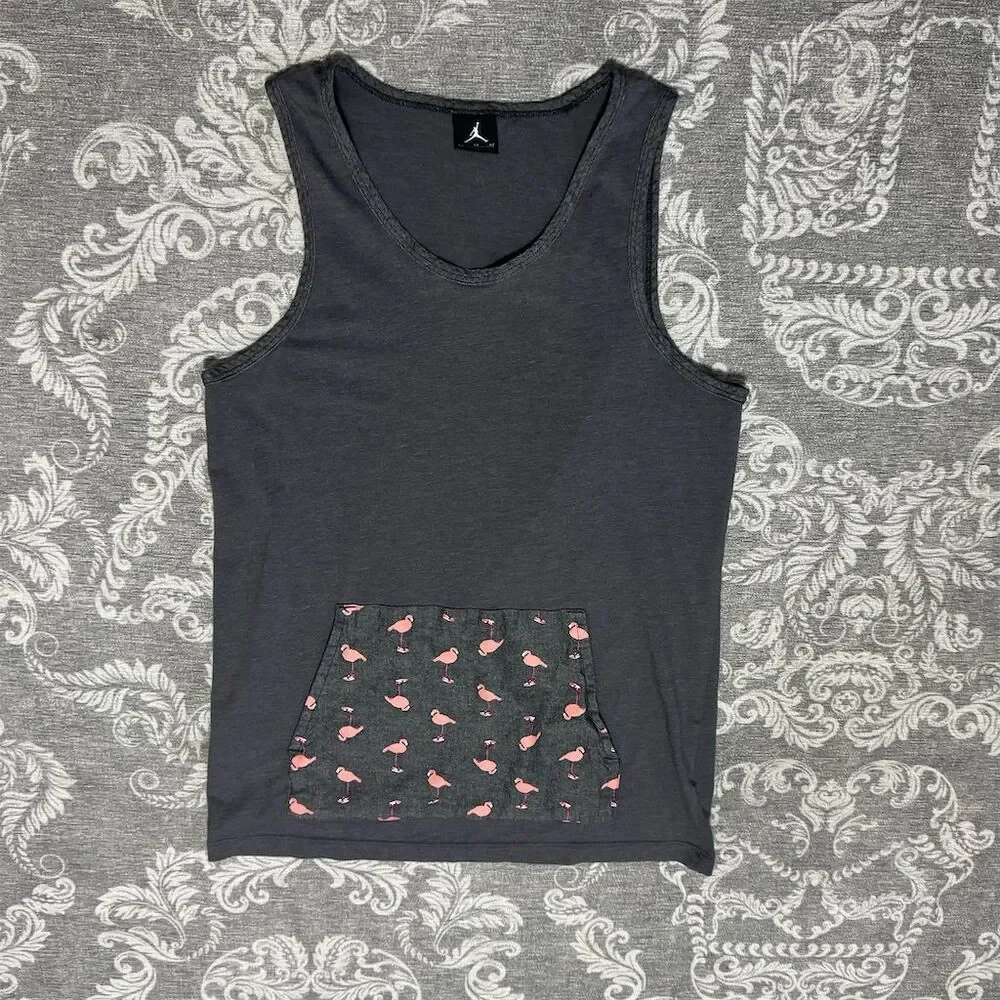 Nike Jordan AJ1 Men's Tank Top M Multicolor Flamingo Print Sleeveless